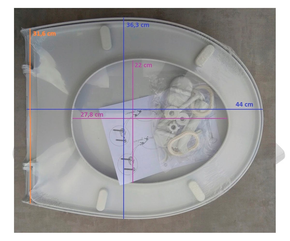 Сиденье для унитаза  EKO 2000 ARKTIK K98-0036:Чертеж 