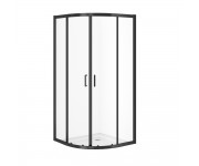 Душова кабіна кругла ZIP ЧОРНА 90X90X190 CERSANIT  S163-008