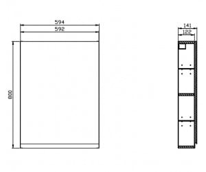 Шафа moduo 60 (/fzzh1000741784) CERSANIT  S929-016