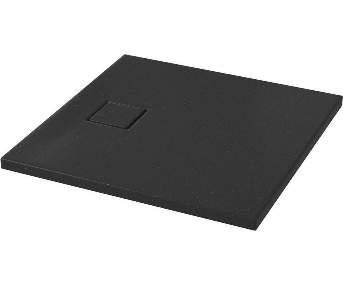SET B458 квадратний душовий піддон tako slim 80x4 чорний матовий сифон CERSANIT  S932-165 S932-165