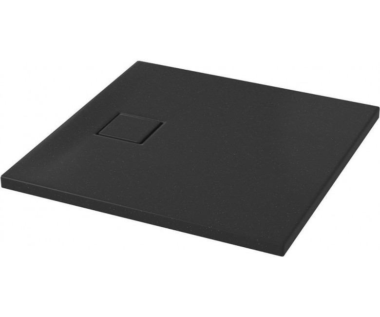 SET B458 квадратний душовий піддон tako slim 80x4 чорний матовий сифон CERSANIT  S932-165 S932-165