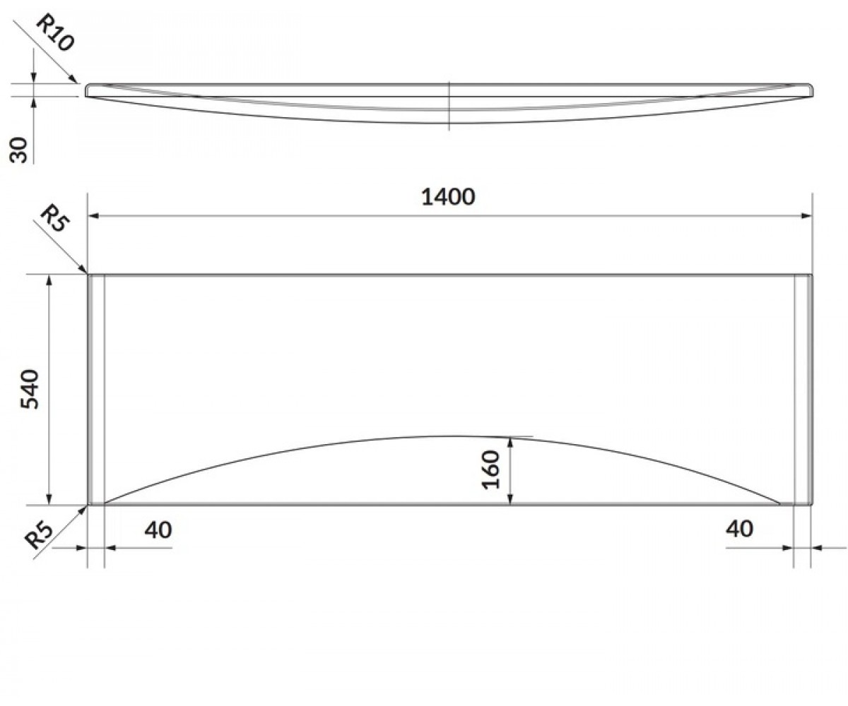 Панель до ванни мІто 140 з кріпленням CERSANIT  TS401-001 TS401-001