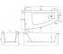 Ванна левосторонняя  VIRGO MAX VIRGO MAX 160X90 L:Чертеж 