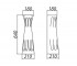Пьедестал под умывальник  ОРХИДЕЯ PEDESTAL ORHIDEYA BEIGE-BROWN:Чертеж 