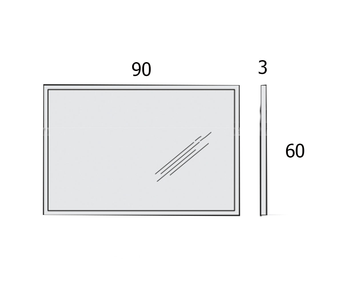 Зеркало настенное  FASHION MIRRORS B2041:Чертеж 