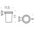 Стакан  BASIC B2702 CR:Чертеж 