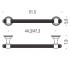 Держатель полотенец  HERMITAGE B3310 GOLD:Чертеж 
