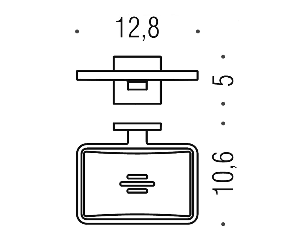 Мыльница  BASICQ B3781 CR:Чертеж 