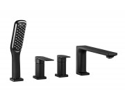 Смеситель для ванны CORSAN TRINO BLACK MATT на борт ванны CORSAN  CMB7142BL
