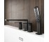 Смеситель для ванны CORSAN TRINO BLACK MATT на борт ванны  CMB7142BL:Фото 3