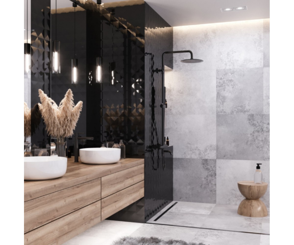 Душевой гарнитур CORSAN LUGO BLACK с термостатом  CMN01TBL:Фото 4