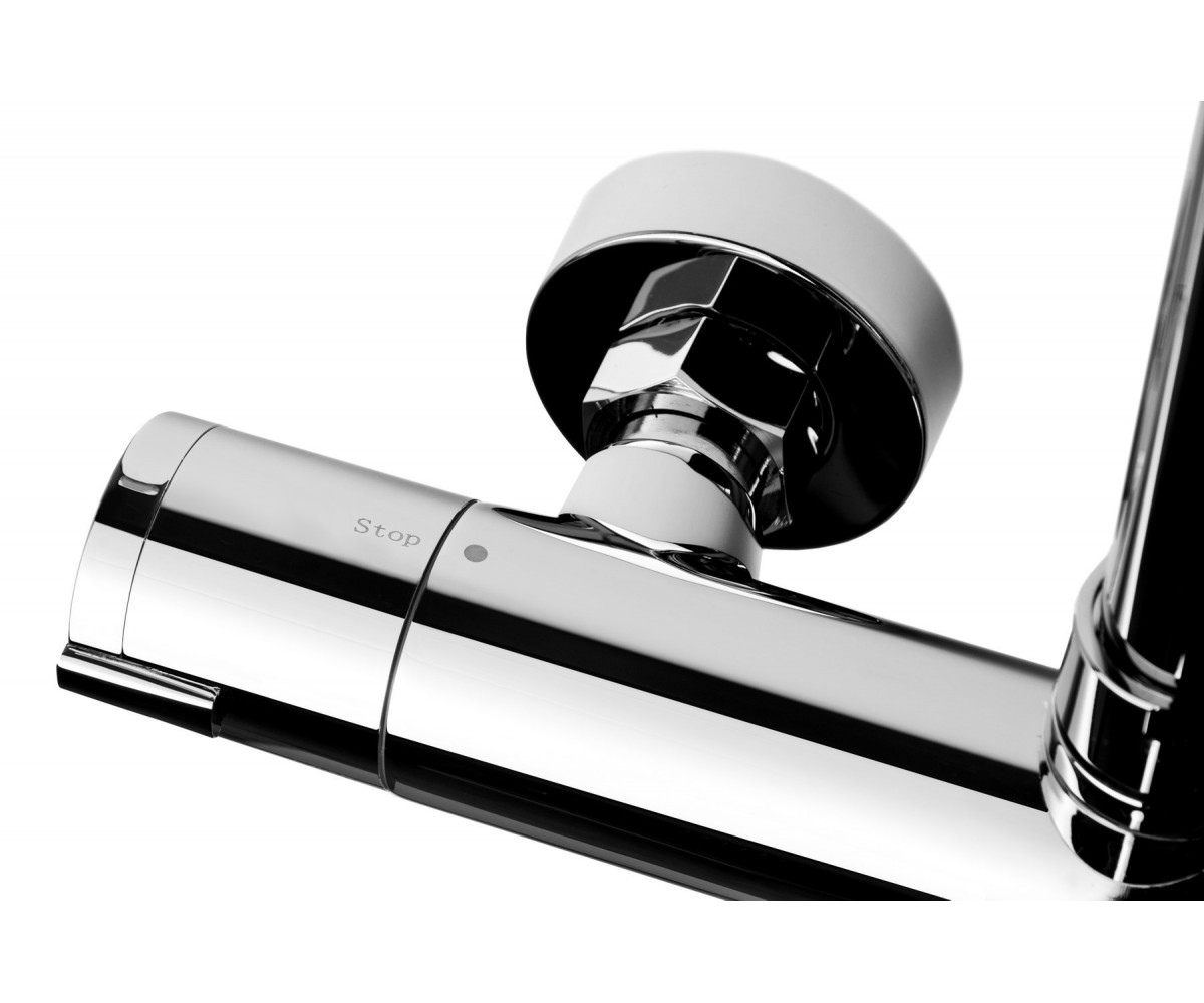 Душевой гарнитур CORSAN LUGO CHROME с термостатом и изливом  CMN01TCHW:Фото 6