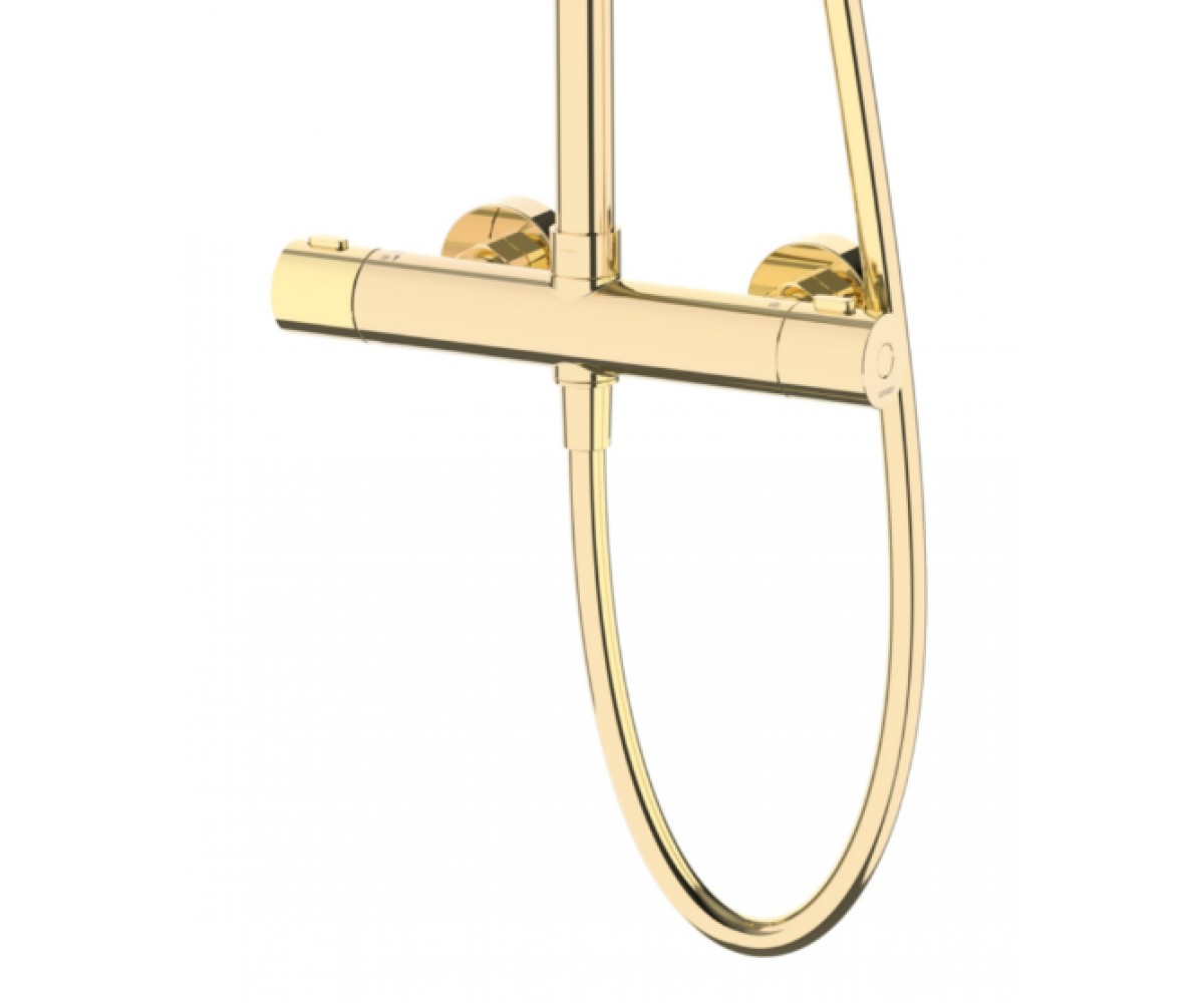 Душевой гарнитур Corsan LUGO GOLD с термостатом  CMN01TGL:Фото 7