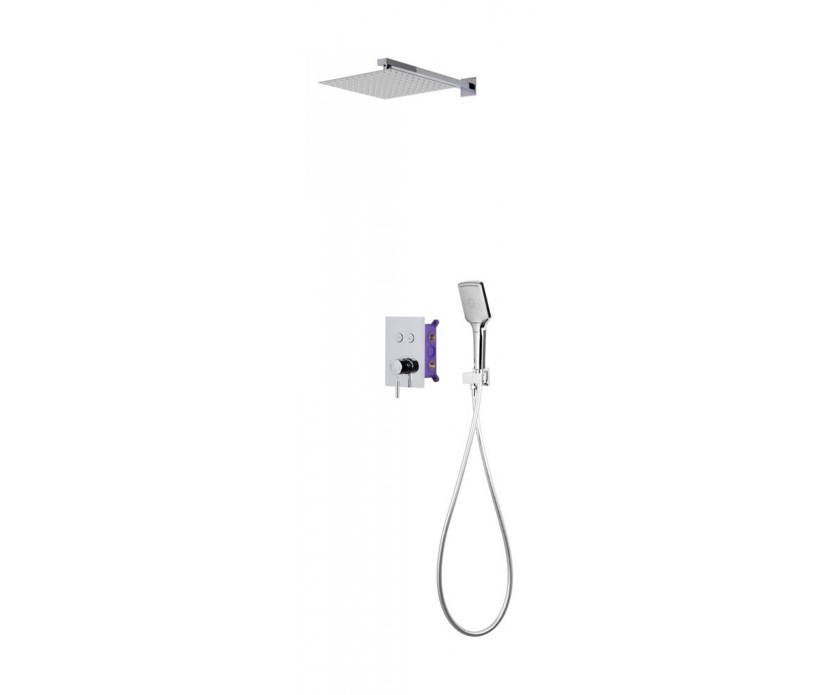 Душевая система CORSAN PLOMERIA CHROMе + BOX скрытого монтажа  CMZ068CH:Фото 4