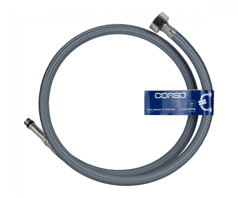 Шланг підводка м10 50 см CORSO NYLON XA-1405 XA-1405