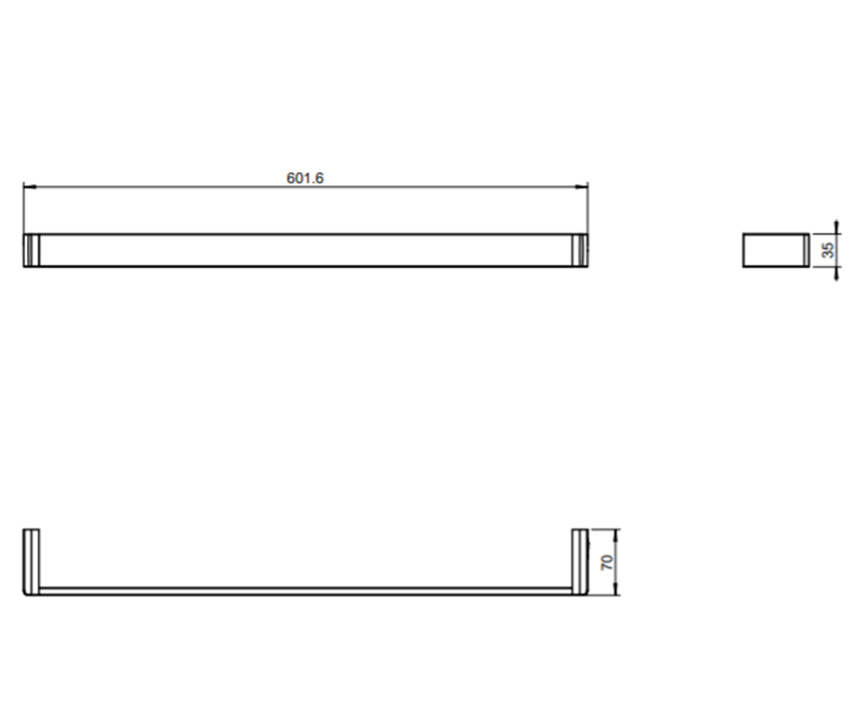 Вешалка для полотенец 60 см  EXTREME 2530165:Чертеж 