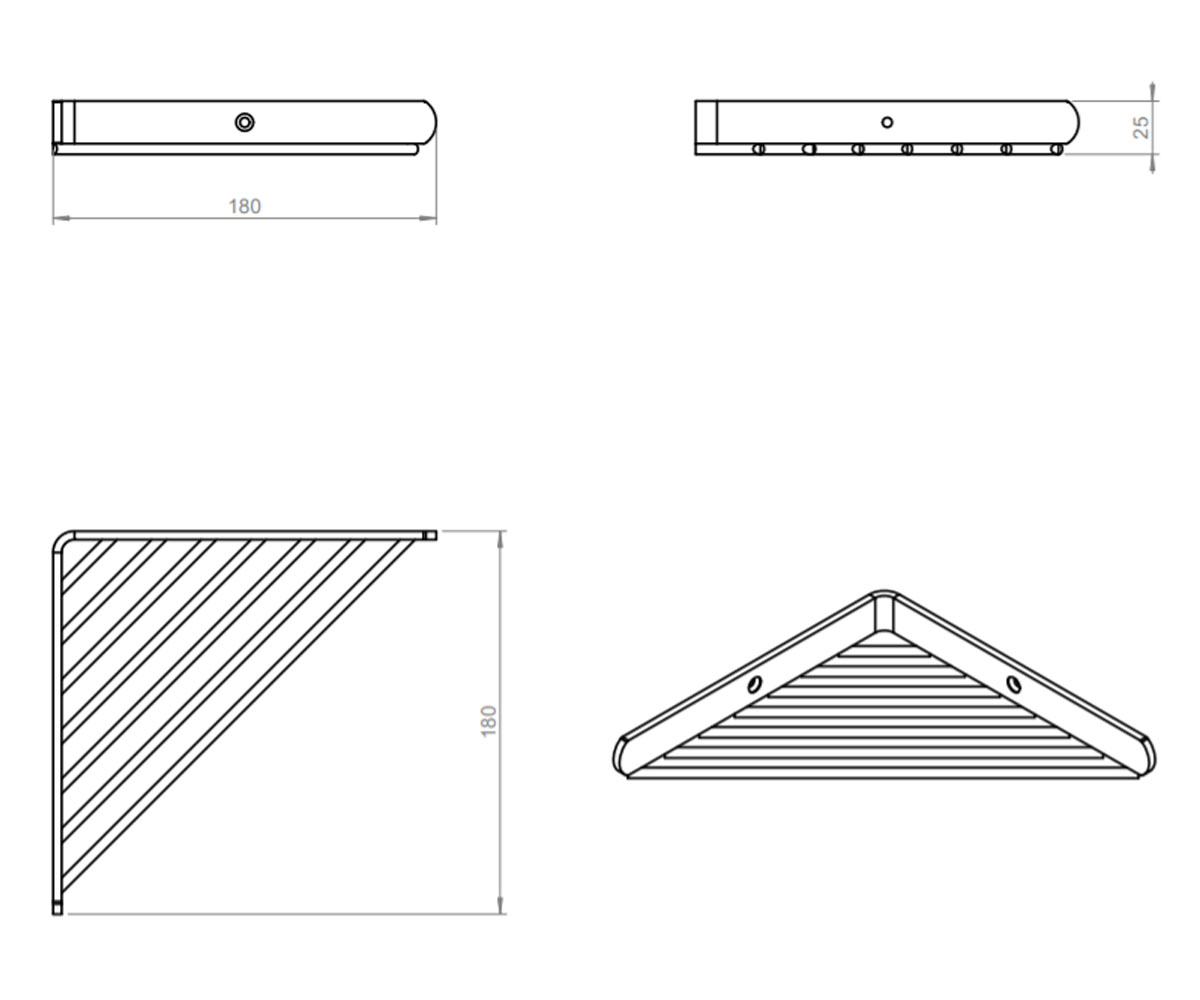 Угловая полочка  ARCHITECT 2900230:Чертеж 