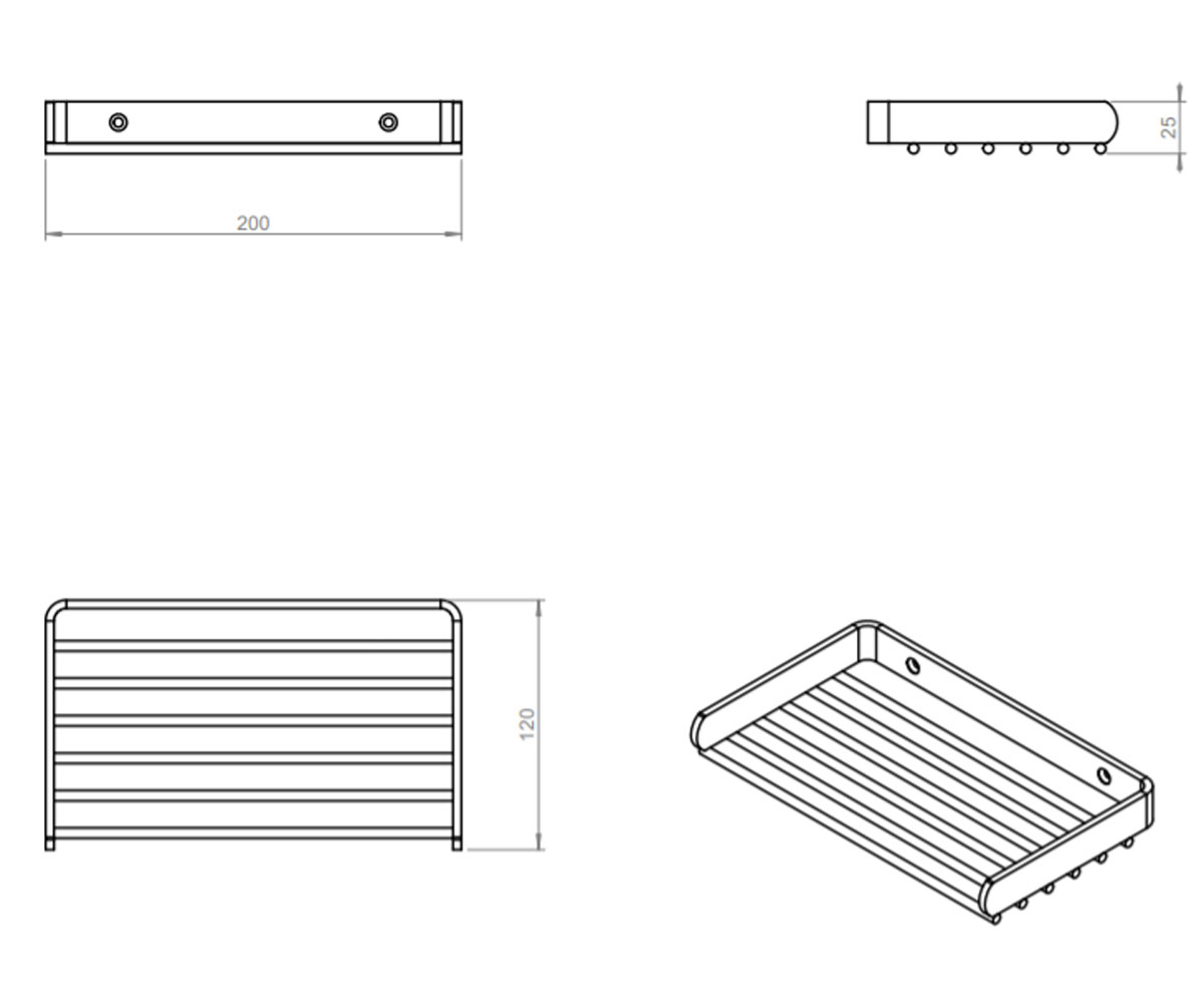 Мыльница решетка  ARCHITECT 2900239:Чертеж 
