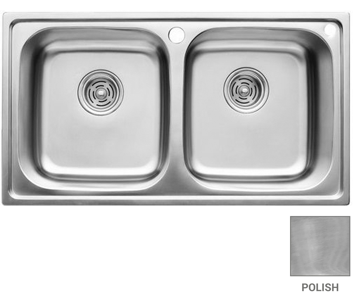 Мийка на дві чаші CRYSTAL  UA 5104 ZS POLISH UA 5104 ZS POLISH