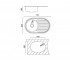 Мойка овальная 77 см  UA 7108 ZS DECOR:Чертеж 