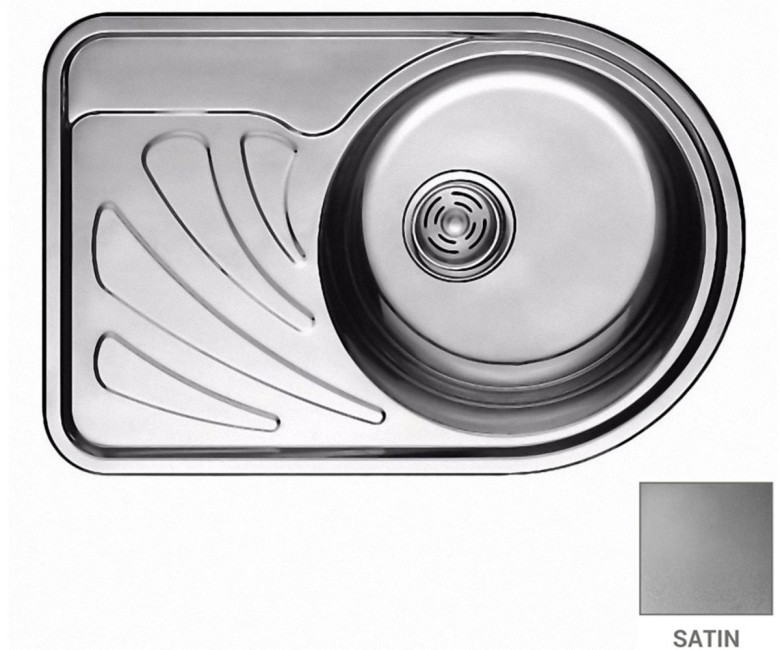 Мийка правобічна CRYSTAL  UA 7111 ZS SATIN RIGHT UA 7111 ZS SATIN RIGHT