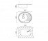 Мойка с крылом 57 см  UA 7112 ZS DECOR:Чертеж 