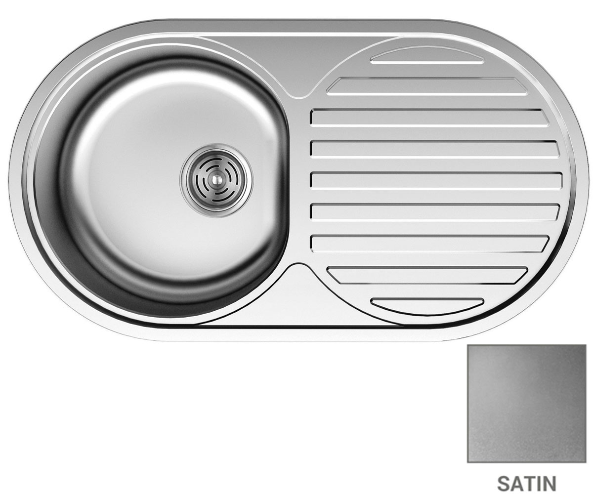 Овальна мийка 79 см CRYSTAL  UA 7114 ZS SATIN UA 7114 ZS SATIN