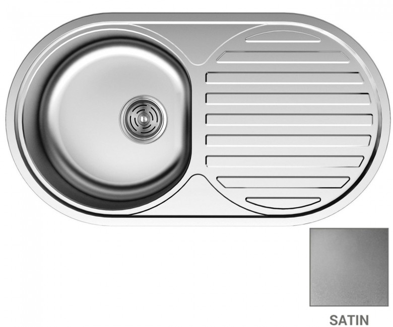 Овальна мийка 79 см CRYSTAL  UA 7114 ZS SATIN UA 7114 ZS SATIN