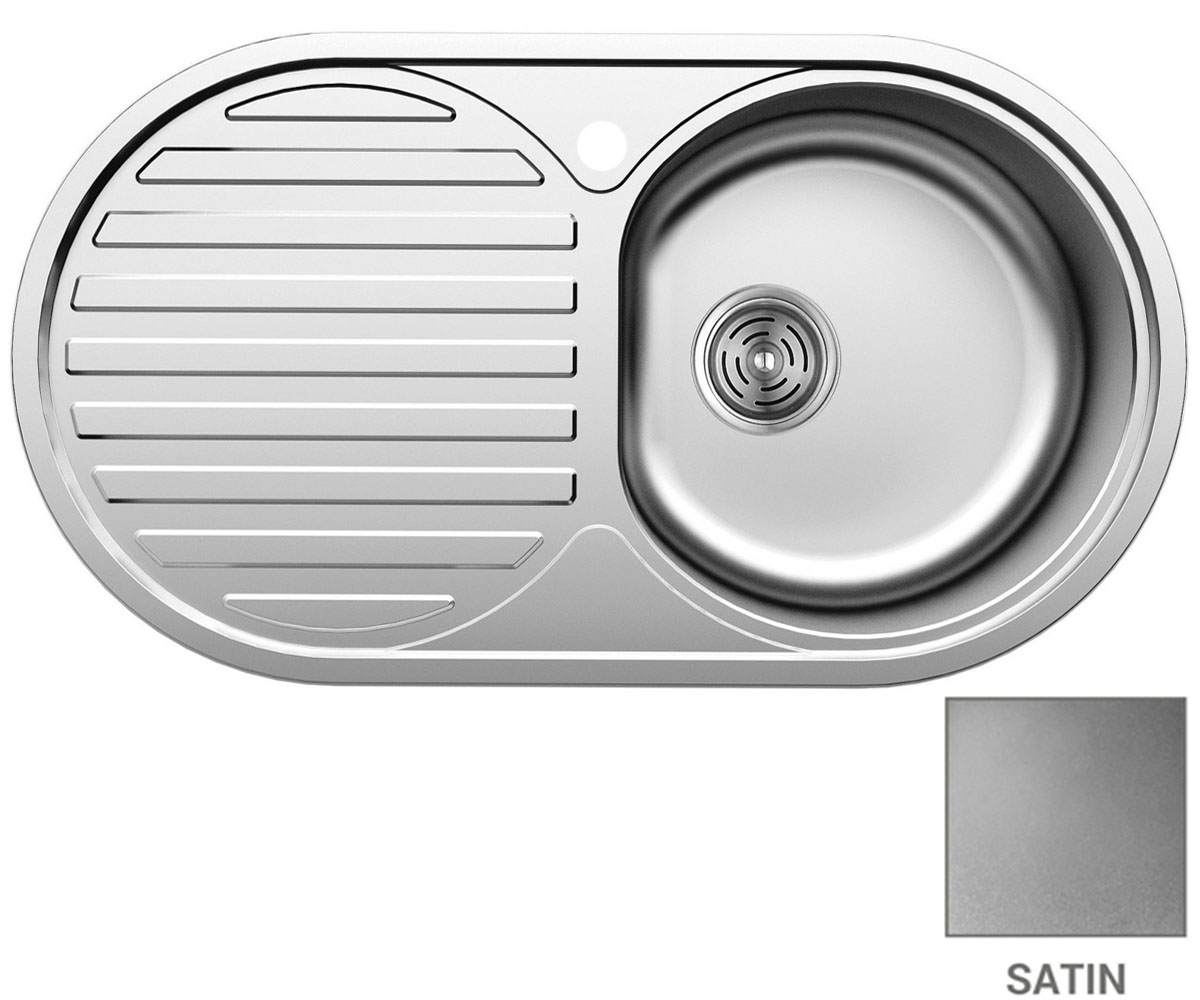 Мийка правобічна CRYSTAL  UA 7114 ZS SATIN RIGHT UA 7114 ZS SATIN RIGHT