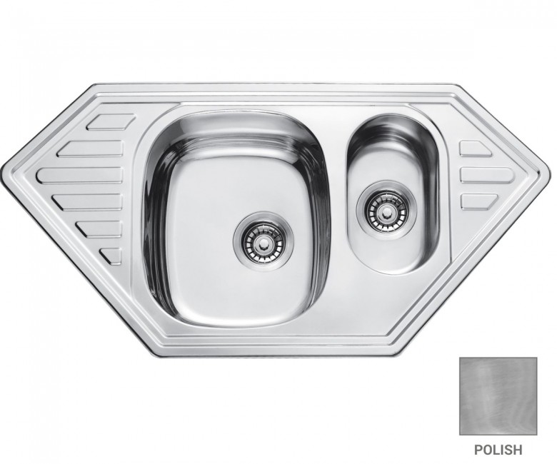 Кутова мийка 100 см CRYSTAL  UA 7802 ZS POLISH UA 7802 ZS POLISH
