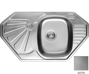 Мийка кутова з крилом CRYSTAL  UA 7803 ZS SATIN