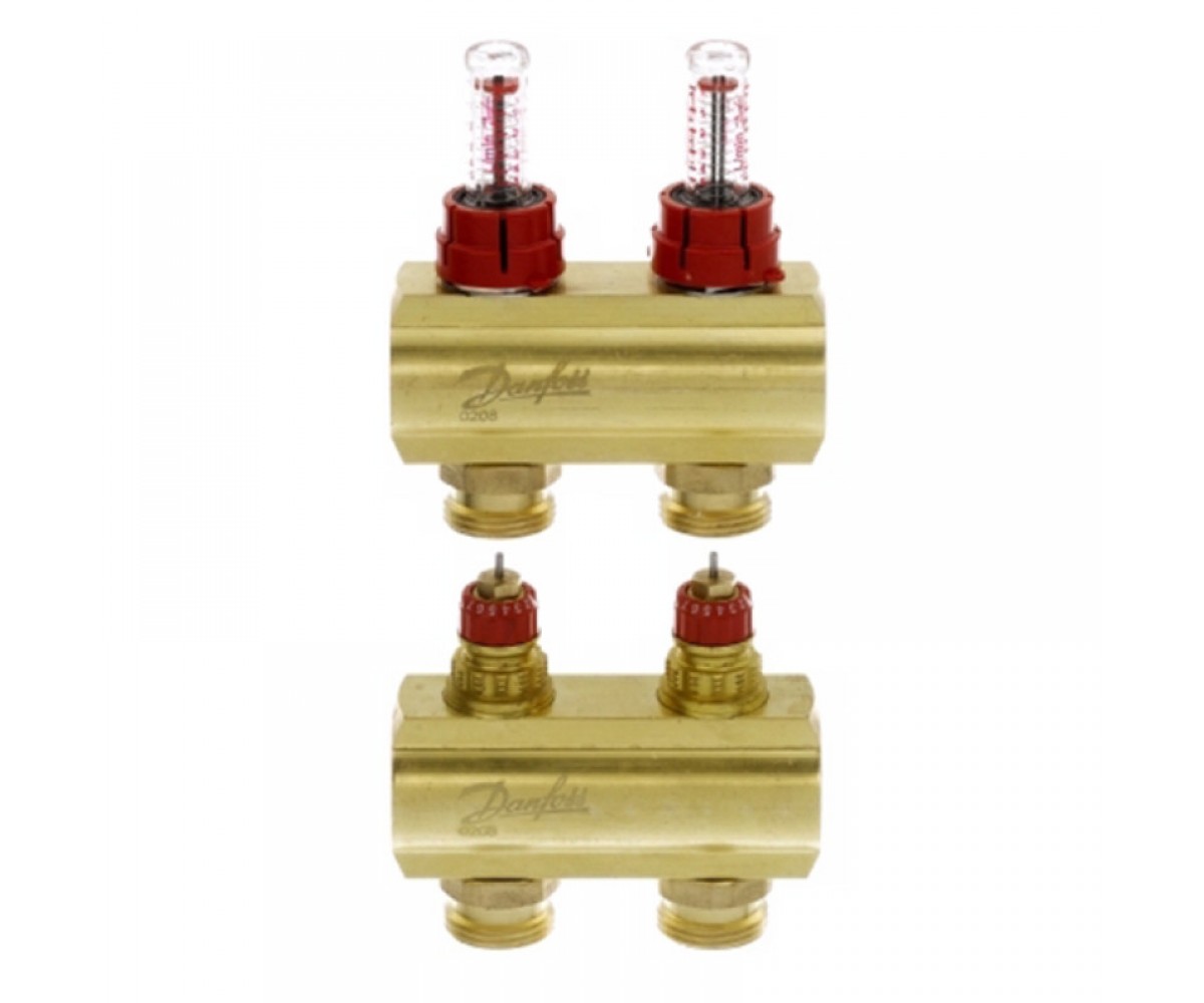Колектор з витратоміром 2 виходи DANFOSS FHF-2F 088U0522 088U0522