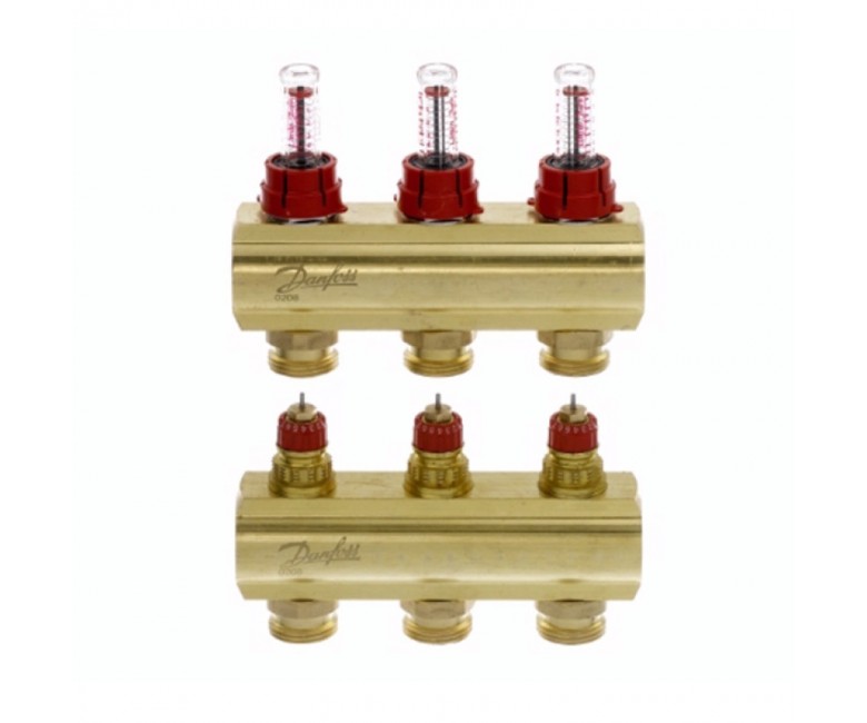 Колектор з витратоміром 3 виходи DANFOSS FHF-3F 088U0523 088U0523