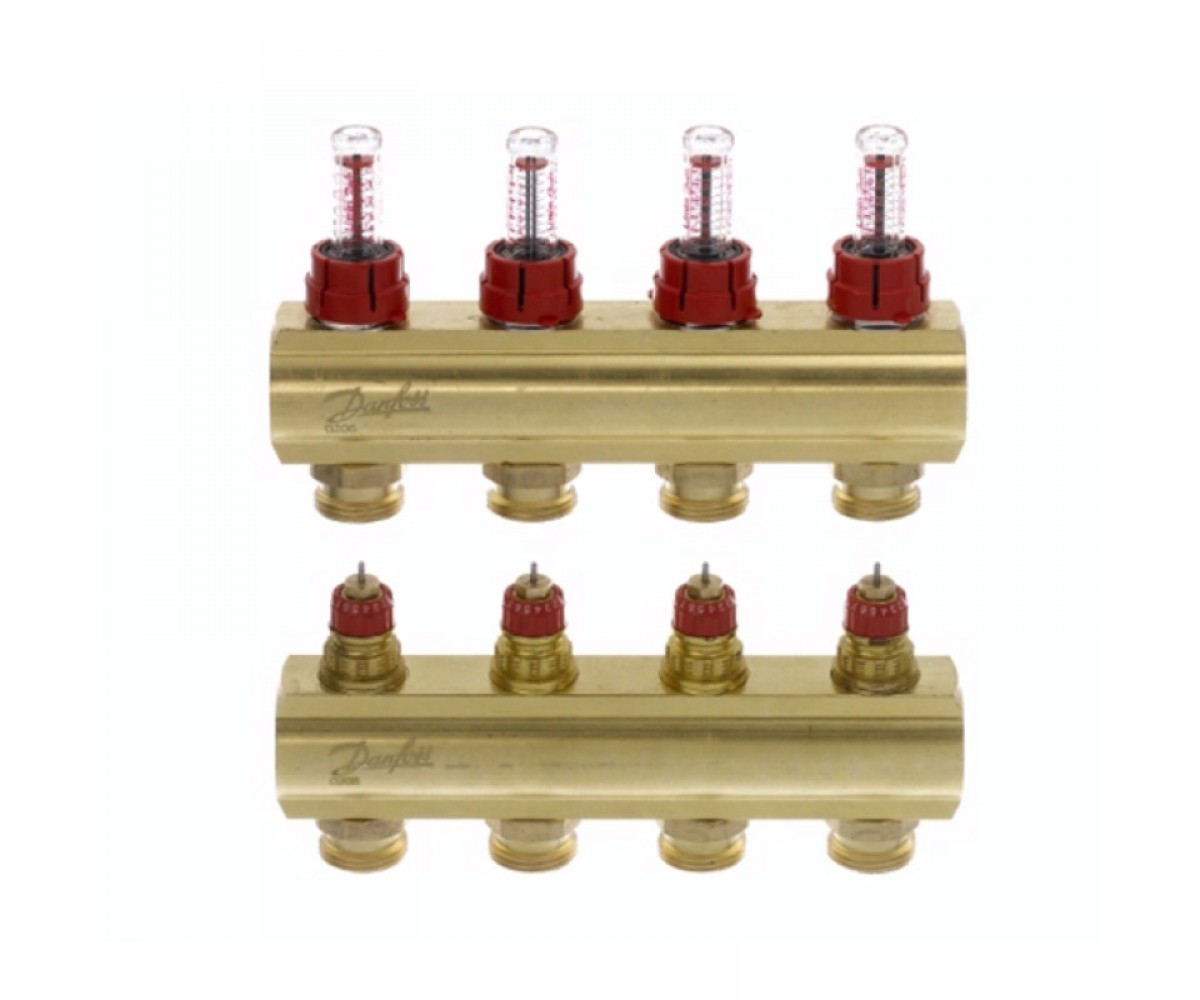 Колектор з витратоміром на 4 розетки DANFOSS FHF-4F 088U0524 088U0524