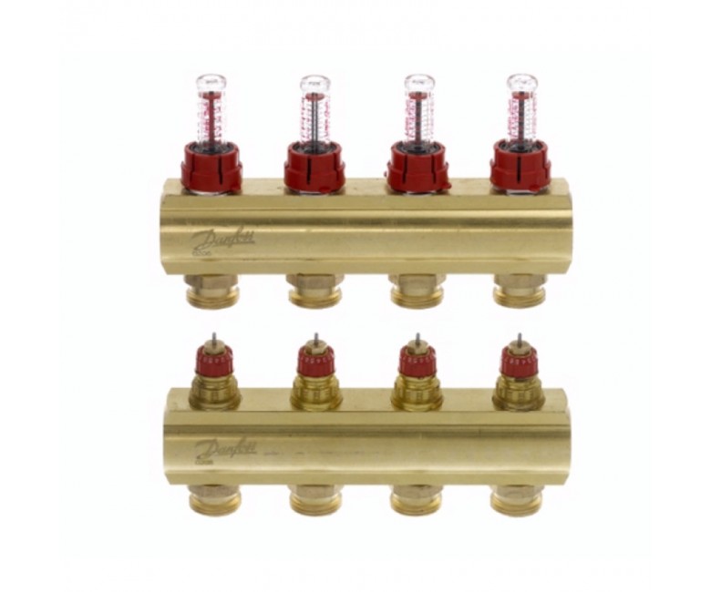 Колектор з витратоміром на 4 розетки DANFOSS FHF-4F 088U0524 088U0524