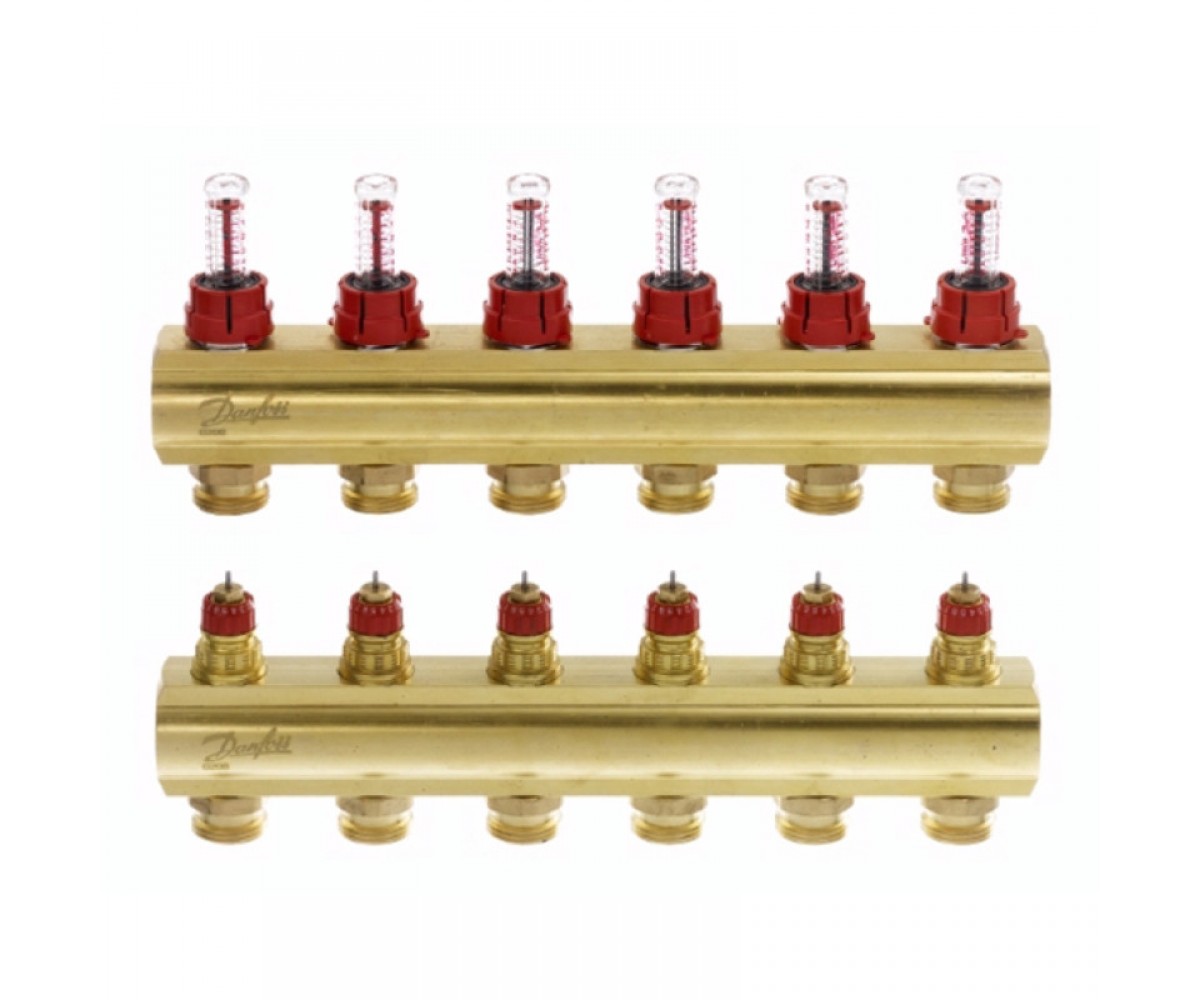 Колектор з витратоміром 6 виходів DANFOSS FHF-6F 088U0526 088U0526