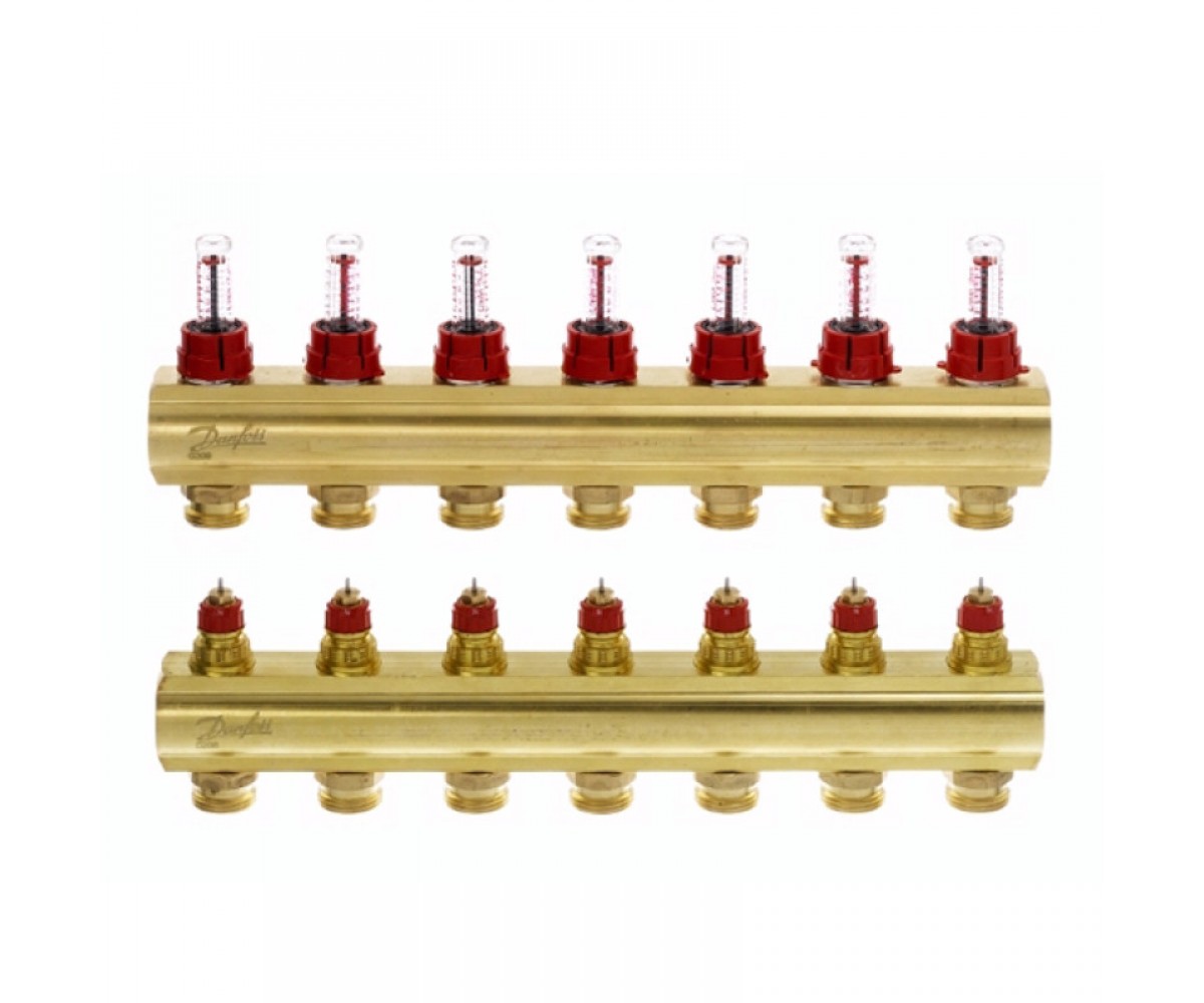 Колектор з витратоміром 7 виходів DANFOSS FHF-7F 088U0527 088U0527