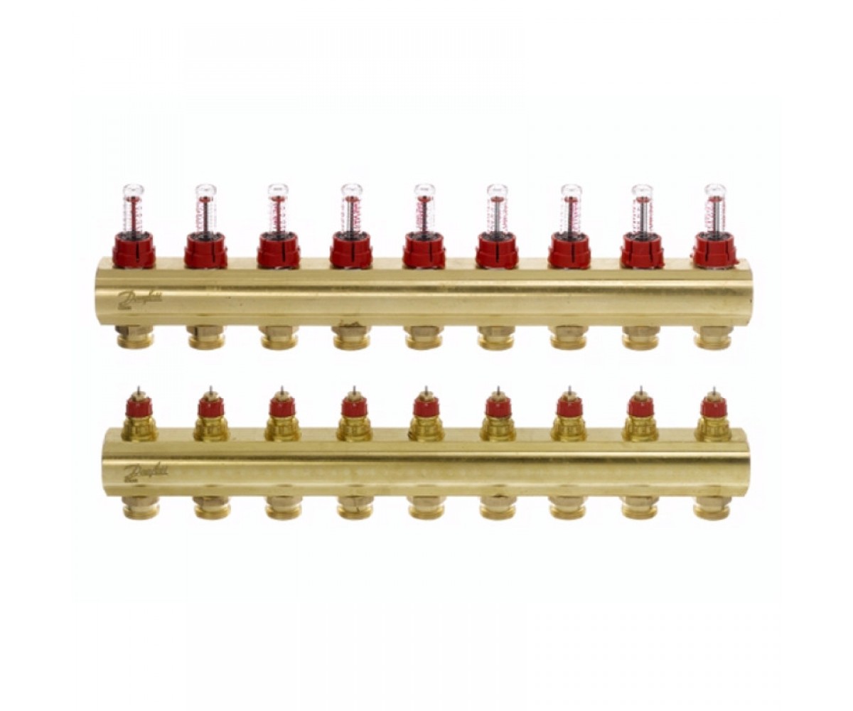 Колектор з витратоміром 9 виходів DANFOSS FHF-9F 088U0529 088U0529