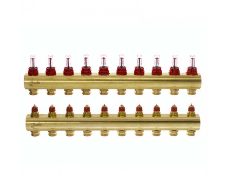 Коллектор с расходомером 10 выходов DANFOSS FHF-10F 088U0530 088U0530