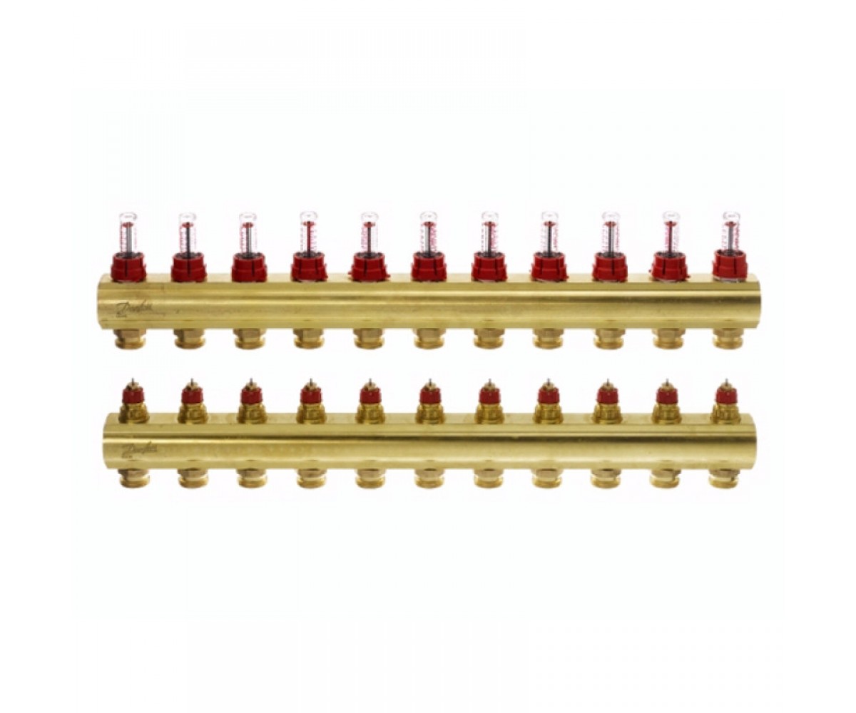 Коллектор с расходомером 11 выходов DANFOSS FHF-11F 088U0531 088U0531