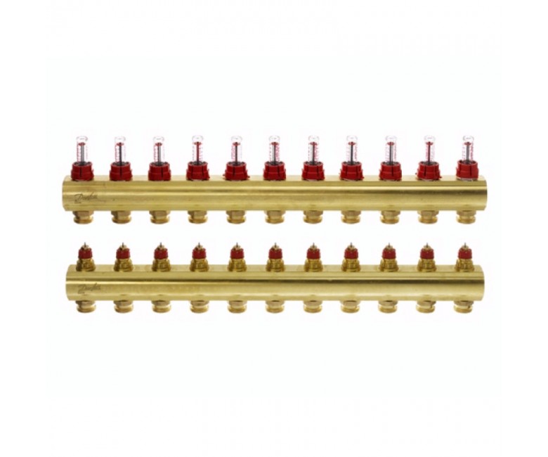 Колектор з витратоміром 11 виходів DANFOSS FHF-11F 088U0531 088U0531
