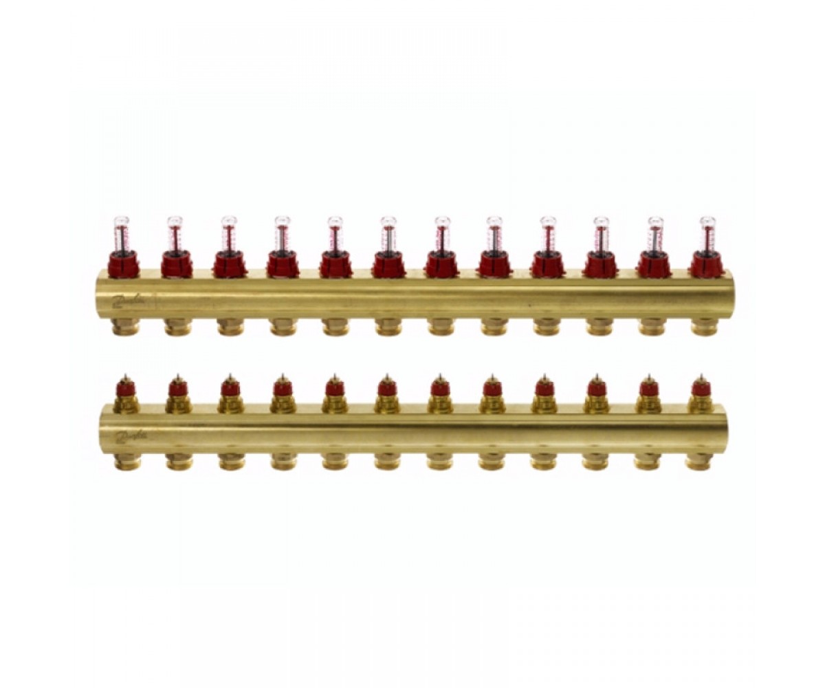 Колектор з витратоміром 12 виходів DANFOSS FHF-12F 088U0532 088U0532