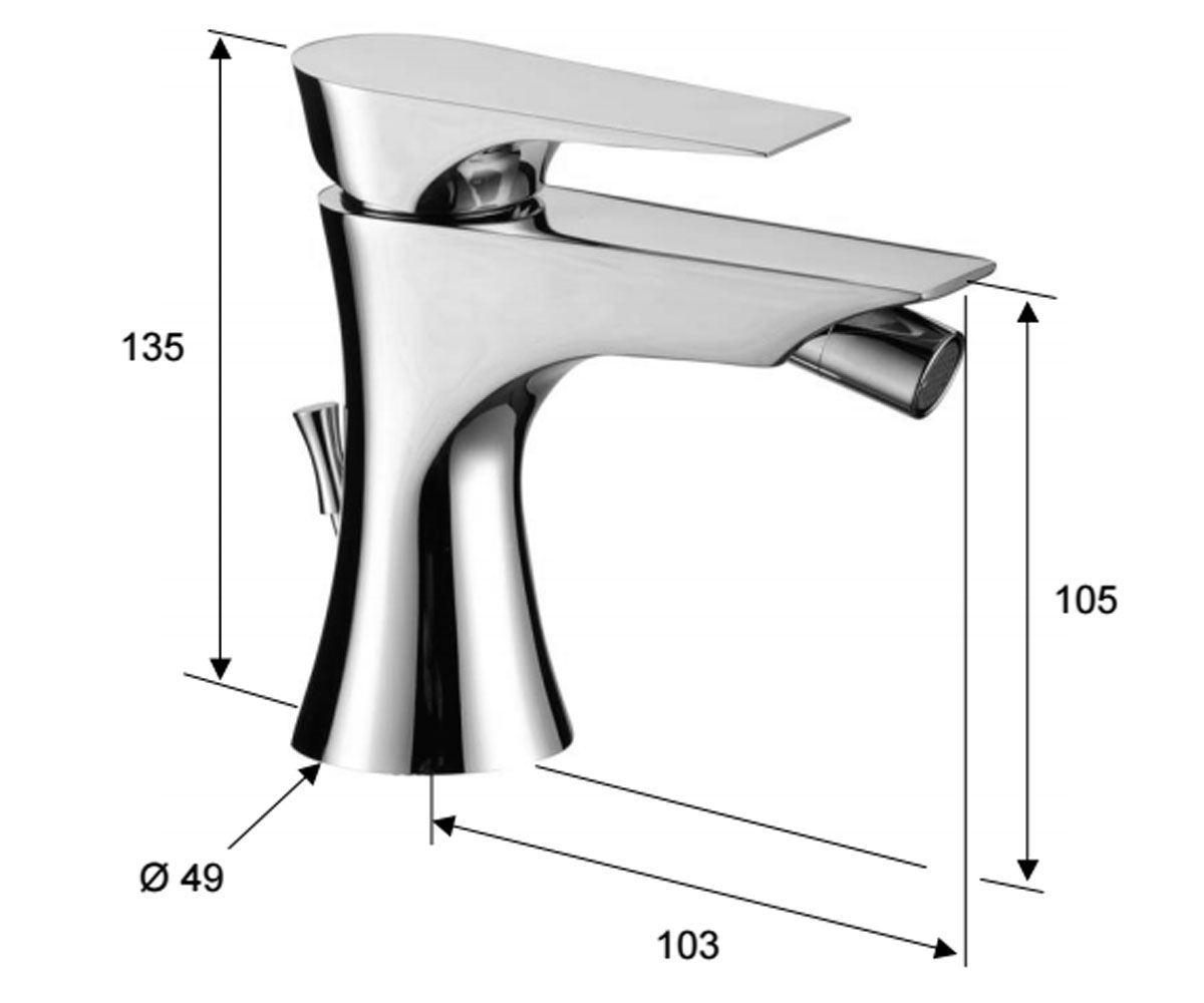 Смеситель  DIVA DEKORA DV604YM88:Чертеж 