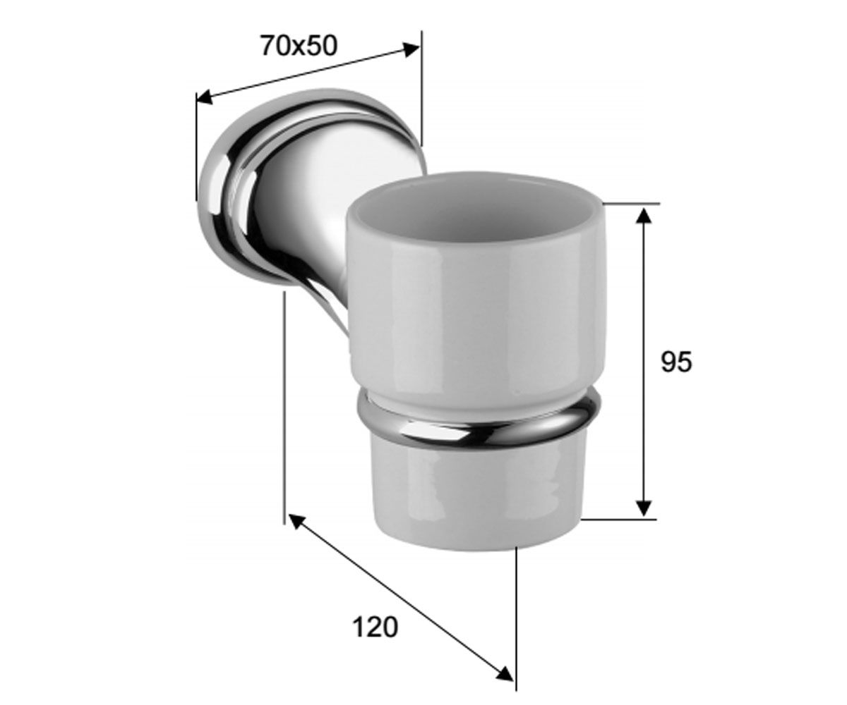 Стакан  REVIVAL ACCESSORI REPB94063:Чертеж 