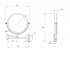 Зеркало на подвижной ножке  ROUND ADR_N811:Чертеж 