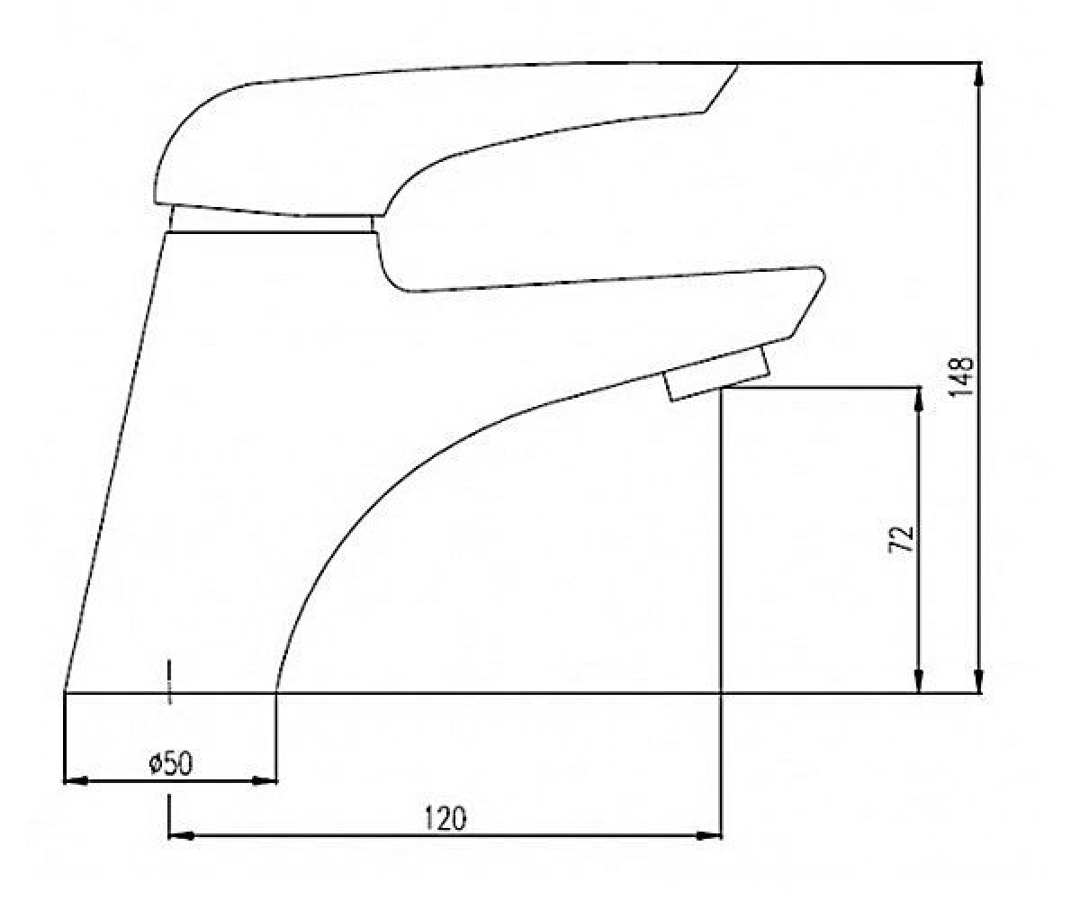 Смеситель для раковины  JAGUAR BDX 021M:Чертеж 