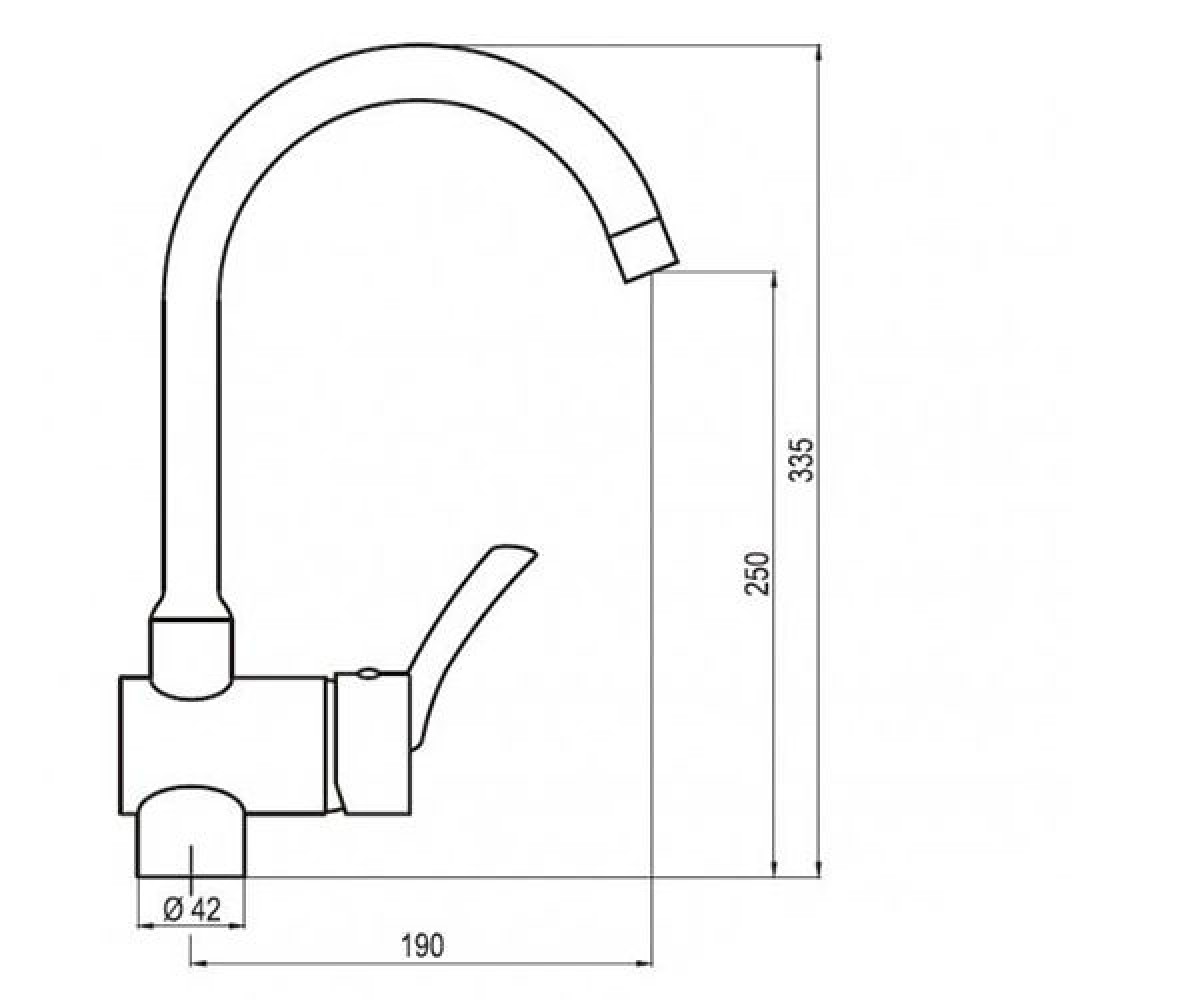 Кухонный смеситель  KOSTEL BFK 062M:Чертеж 