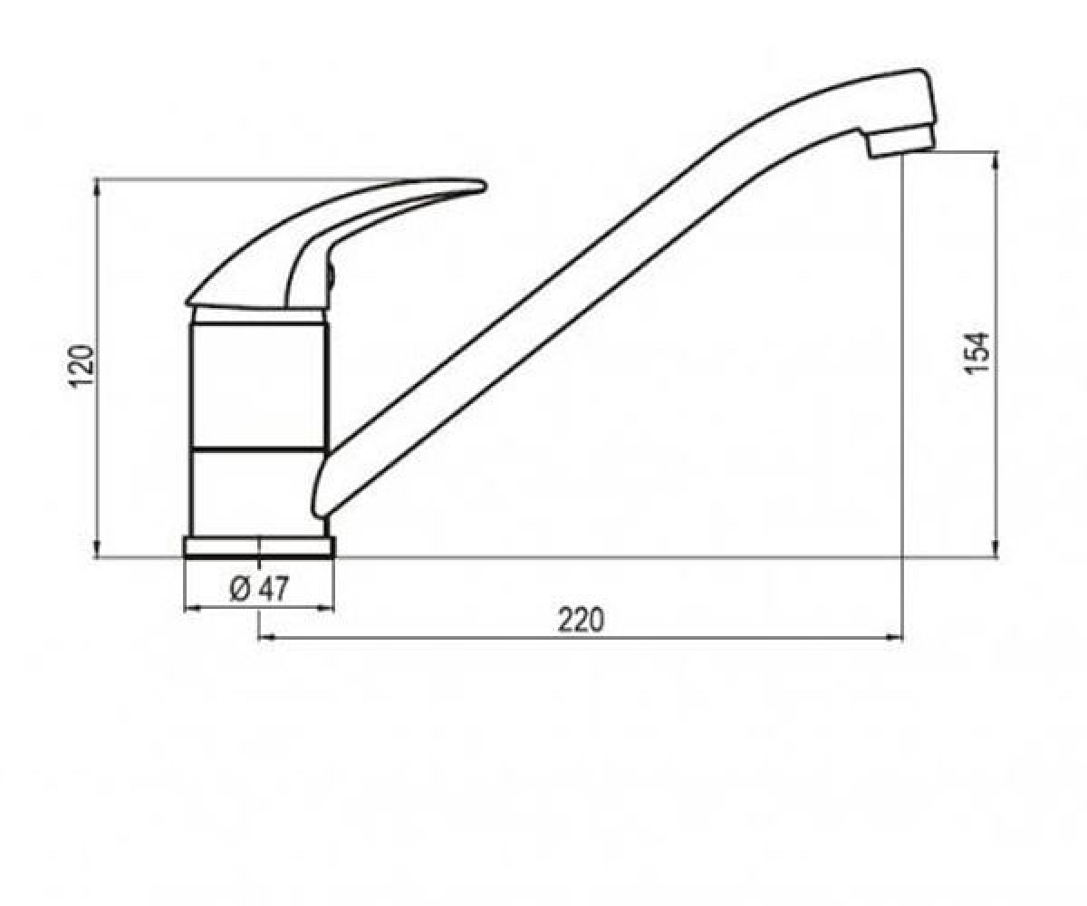 Кухонный смеситель  TAGA FLIGER BFT 060M:Чертеж 