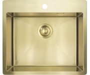 Мийка кухонна Deante OLFATO PRECIOUS, сталь, прямокутник, без крила, 550х505х200мм, чаша - 1, врізна, золото браш. DEANTE  ZPO_R10B