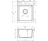 Кухонная мойка с сифоном  CORIO ZRC_S103:Чертеж 